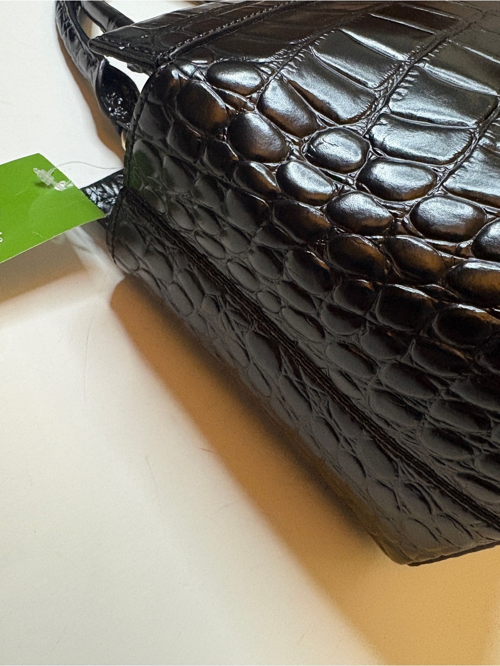 KATE SPADE Ridley avenue becky black crocodile leather top handle handbag nwt - Picture 10 of 10